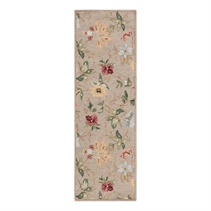 Safavieh Chelsea 2'-6&quot x 6'-0&quot Wool Hand Hooked Rug in Beige
