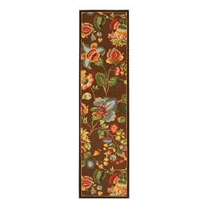 Safavieh Chelsea 2'-6&quot x 10'-0&quot Wool Hand Hooked Rug in Brown