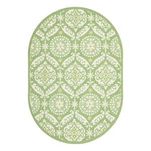 Safavieh Chelsea 4'-6&quot x 6'-6&quot Wool Hand Hooked Rug in Green / Beige