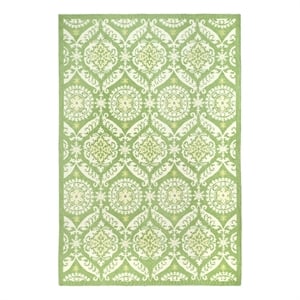 Safavieh Chelsea 8'-0&quot x 8'-0&quot Wool Hand Hooked Rug in Green / Beige
