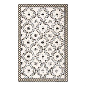 Safavieh Chelsea 6'-0&quot x 9'-0&quot Wool Hand Hooked Rug in Ivory / Light Blue