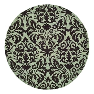 Safavieh Chelsea 4'-0&quot x 4'-0&quot Wool Hand Hooked Rug in Sage / Chocolate