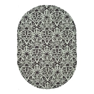 Safavieh Chelsea 4'-6&quot x 6'-6&quot Wool Hand Hooked Rug in Sage / Chocolate