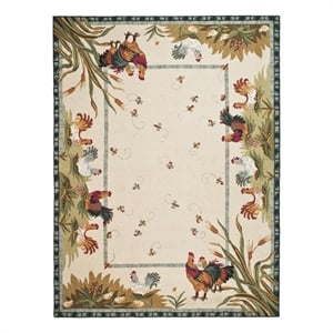 Safavieh Chelsea 9'-0&quot x 12'-0&quot Wool Hand Hooked Rug in Ivory