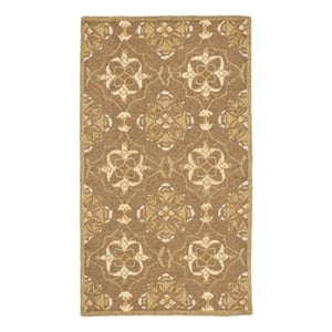 Safavieh Chelsea 1'-8&quot x 2'-6&quot Wool Hand Hooked Rug in Brown / Green