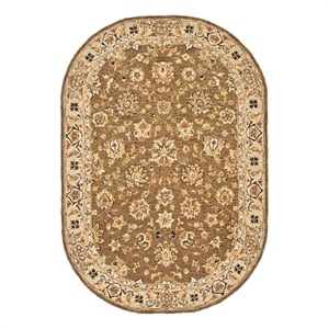 Safavieh Chelsea 7'-6&quot x 9'-6&quot Wool Hand Hooked Rug in Brown / Ivory