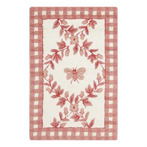Safavieh Chelsea 2'-6&quot x 4'-0&quot Wool Hand Hooked Rug in Ivory / Rose