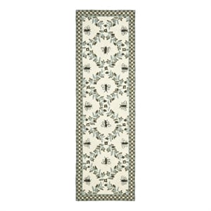 Safavieh Chelsea 2'-6&quot x 8'-0&quot Wool Hand Hooked Rug in Ivory / Light Blue