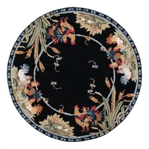 Safavieh Chelsea 3'-0&quot x 3'-0&quot Wool Hand Hooked Rug in Black