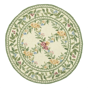 Safavieh Chelsea 3'-0&quot x 3'-0&quot Wool Hand Hooked Rug in Ivory