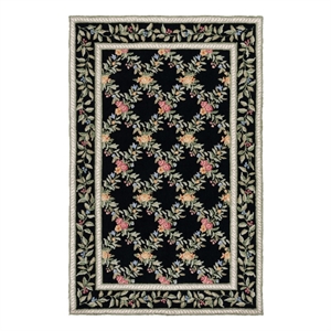 Safavieh Chelsea 5'-3&quot x 8'-3&quot Wool Hand Hooked Rug in Black