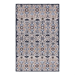 Safavieh Chelsea 5'-3&quot x 8'-3&quot Wool Hand Hooked Rug in Ivory / Navy