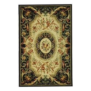 Safavieh Chelsea 3'-9&quot x 5'-9&quot Wool Hand Hooked Rug in Black