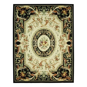 Safavieh Chelsea 9'-0&quot x 12'-0&quot Wool Hand Hooked Rug in Black