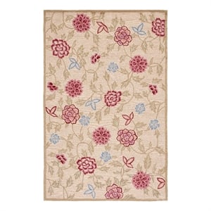 Safavieh Chelsea 5'-3&quot x 8'-3&quot Wool Hand Hooked Rug in Ivory / Green