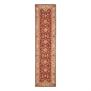 Safavieh Chelsea 2'-6&quot x 10'-0&quot Wool Hand Hooked Rug in Red / Ivory