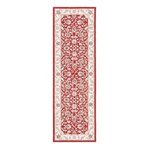 Safavieh Chelsea 2'-6&quot x 6'-0&quot Wool Hand Hooked Rug in Burgundy / Ivory