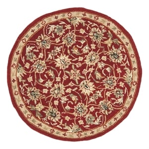 Safavieh Chelsea 3'-0&quot x 3'-0&quot Wool Hand Hooked Rug in Burgundy / Ivory
