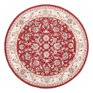 Safavieh Chelsea 5'-6&quot x 5'-6&quot Wool Hand Hooked Rug in Burgundy / Ivory
