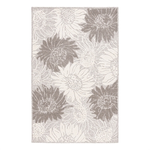 Safavieh Jardin 4'-0&quot x 6'-0&quot Wool and Cotton Hand Tufted Rug in Gray / Ivory