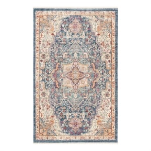 Safavieh Illusion 4'-0&quot x 4'-0&quot Polyester Power Loomed Rug in Blue / Purple