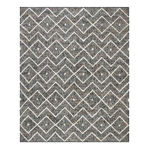Safavieh Kilim 8'-0&quot x 10'-0&quotJute and Cotton Hand Loomed Rug in Charcoal/Natural