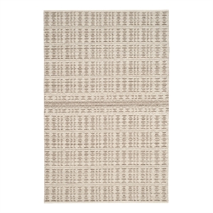 Safavieh Kilim 4'-0&quot x 6'-0&quot Wool and Cotton Hand Woven Rug in Ivory /Light Gray