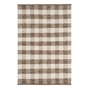 Safavieh Kilim 5'-0&quot x 8'-0&quot Wool and Cotton Hand Woven Rug in Light Gray /Brown
