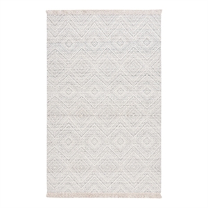 Safavieh Kilim 3'-0&quot x 5'-0&quot Wool and Cotton Flatweave Rug in Light Gray / Ivory