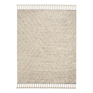 Safavieh Kenya 8'-0&quot x 10'-0&quot Wool and Cotton Hand Knotted Rug in Ivory / Gray