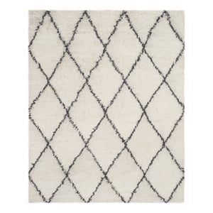 Safavieh Kenya 6'-0&quot x 9'-0&quot Wool and Cotton Hand Knotted Rug in Ivory / Gray