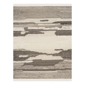 Safavieh Kenya 10'-0&quot x 14'-0&quot Wool and Cotton Hand Knotted Rug in Ivory / Gray