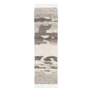 Safavieh Kenya 2'-3&quot x 8'-0&quot Wool and Cotton Hand Knotted Rug in Ivory / Gray