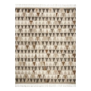 Safavieh Kenya 9'-0&quot x 12'-0&quot Wool and Cotton Hand KnottedRuginIvory/Multi-Color