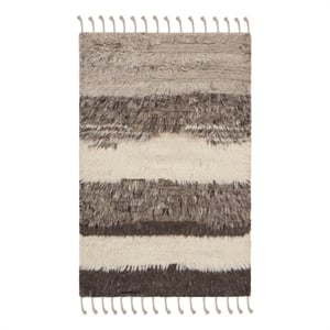 Safavieh Kenya 3'-0&quot x 5'-0&quot Wool and Cotton Hand Knotted Rug in Ivory / Gray
