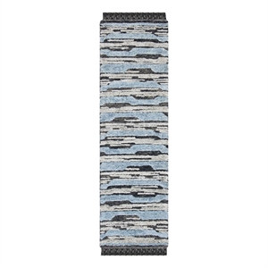 Safavieh Kenya 2'-3&quot x 8'-0&quot Wool Hand Tufted Rug in Charcoal / Blue