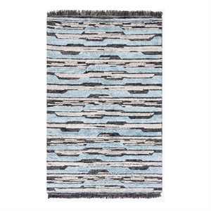 Safavieh Kenya 3'-0&quot x 5'-0&quot Wool Hand Tufted Rug in Charcoal / Blue