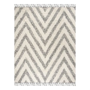Safavieh Kenya 9'-0&quot x 12'-0&quot Wool and Cotton Hand Knotted Rug in Black / Ivory