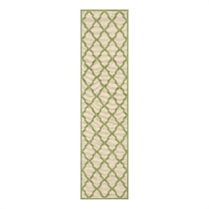 Safavieh Linden 100 2'-2&quot x 8'-0&quot Power Loomed Rug in Cream / Olive