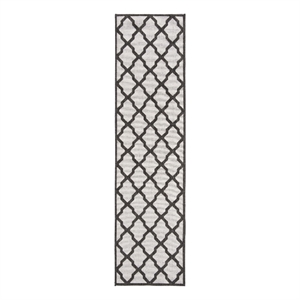 Safavieh Linden 100 2'-2&quot x 8'-0&quot Power Loomed Rug in Light Gray / Charcoal