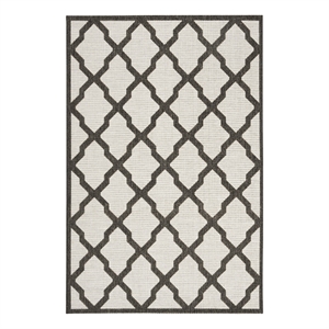 Safavieh Linden 100 4'-0&quot x 6'-0&quot Power Loomed Rug in Light Gray / Charcoal