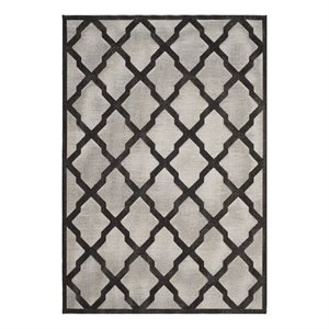 Safavieh Linden 100 5'-3&quot x 7'-6&quot Power Loomed Rug in Light Gray / Charcoal