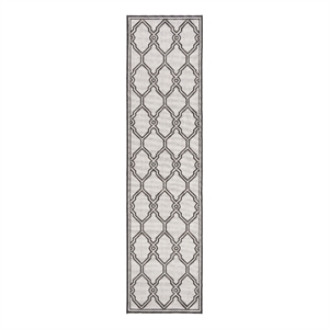 Safavieh Linden 100 2'-2&quot x 8'-0&quot Power Loomed Rug in Light Gray / Charcoal
