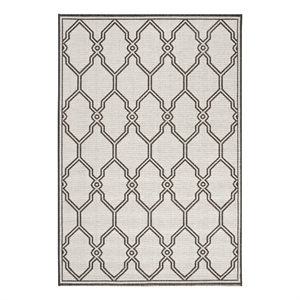 Safavieh Linden 100 4'-0&quot x 6'-0&quot Power Loomed Rug in Light Gray / Charcoal