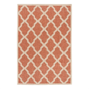 Safavieh Linden 100 4'-0&quot x 6'-0&quot Power Loomed Rug in Rust / Cream