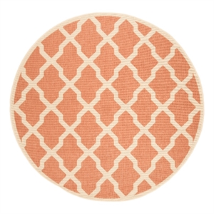 Safavieh Linden 100 6'-7&quot x 6'-7&quot Power Loomed Rug in Rust / Cream