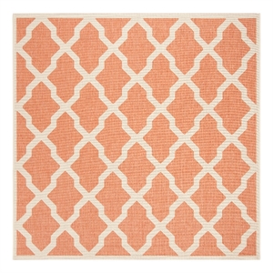Safavieh Linden 100 6'-7&quot x 6'-7&quot Power Loomed Rug in Rust / Cream