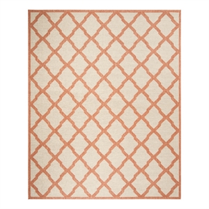 Safavieh Linden 100 9'-0&quot x 12'-0&quot Power Loomed Rug in Cream / Rust