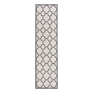 Safavieh Linden 100 2'-2&quot x 8'-0&quot Power Loomed Rug in Light Gray / Charcoal