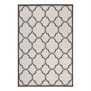 Safavieh Linden 100 4'-0&quot x 6'-0&quot Power Loomed Rug in Light Gray / Charcoal
